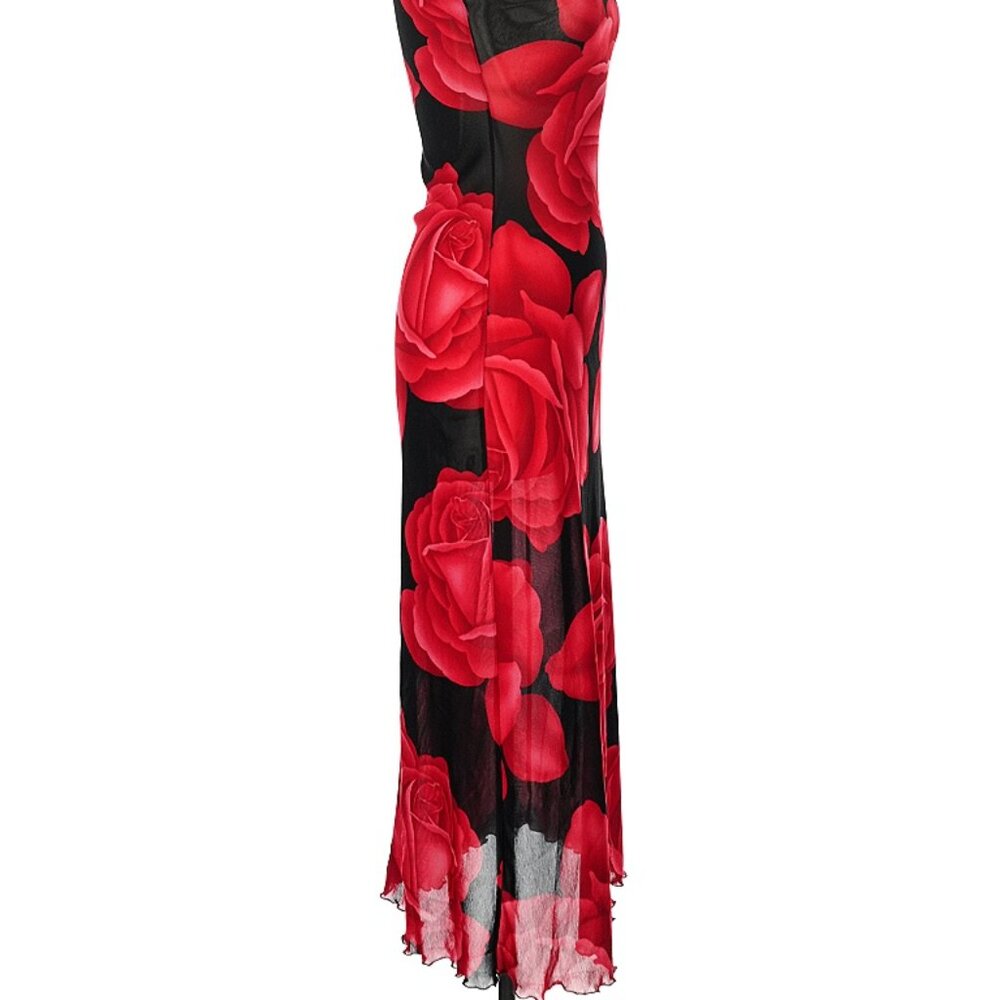 Vintage made in the USA Y2K Red Roses dress, Medium - Picture 6 of 8
